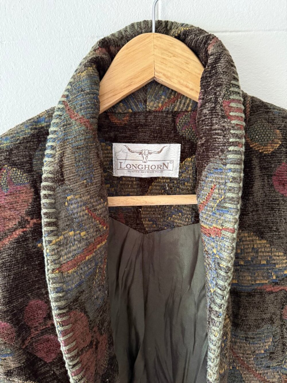 Vintage Longhorn | Tapestry Blazer | Cottagecore Western Stampede | Medium - Picture 4 of 14